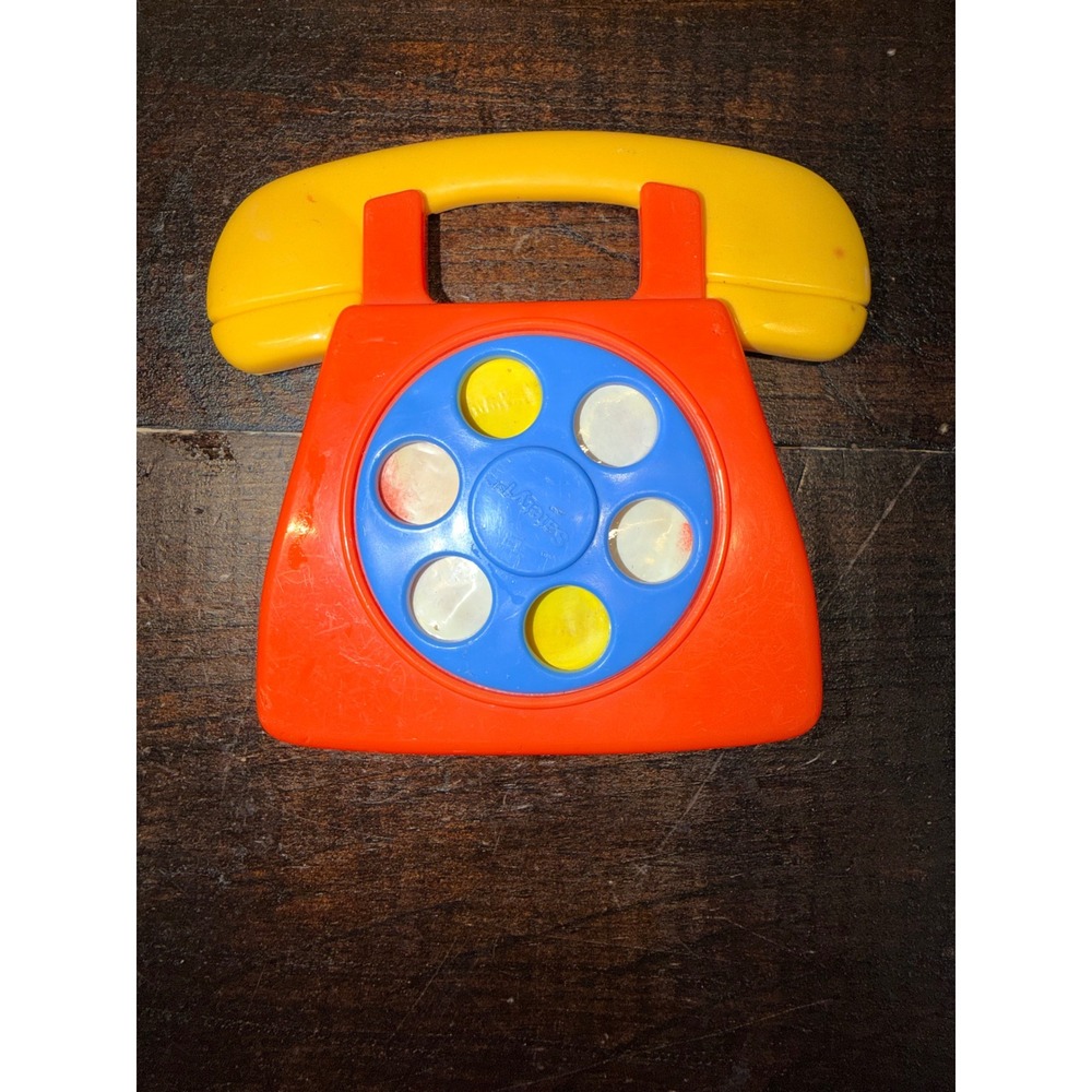 Vintage 1990 Safety 1st Teething Rotary Dial Telephone Plastic Toy